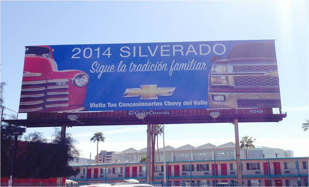 Chevy Silverado billboard found near downtown Phoenix