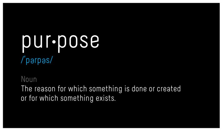 Definition of purpose used in talk about personal branding with a multicultural perspective