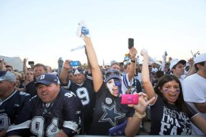 Dallas Cowboys fans before Monday night’s game between Dallas and Washington