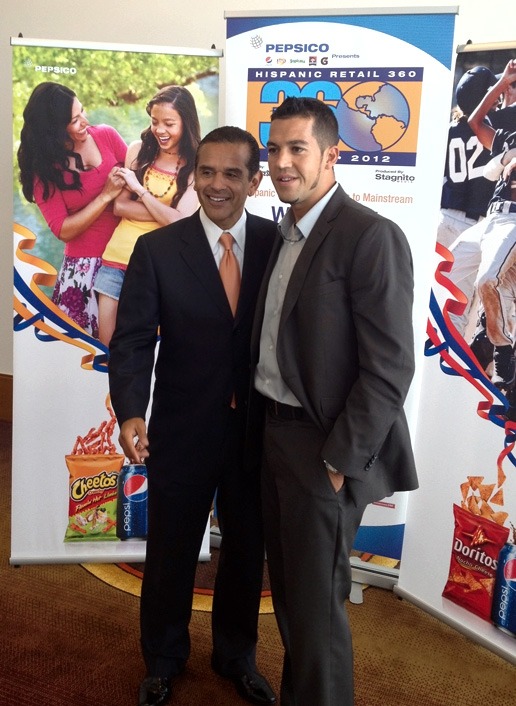 Mayor Villaraigosa and Eric Diaz