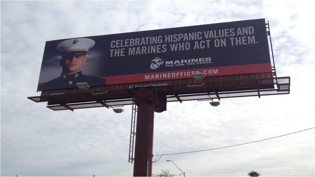 US Marines billboard in the uptown Phoenix area.